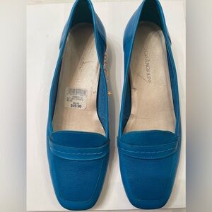 Enzo Angiolini Brazil-Made All-Leather
'Last Dance' Loafer Size 6.5M Blue